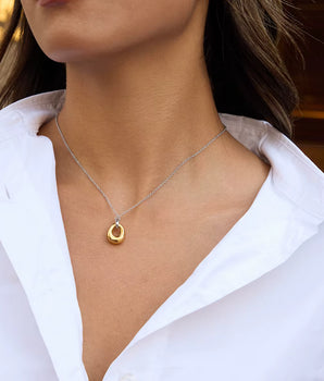 The Donatella Mixed Metal Necklace / 18K Gold Plated - Nina Kane Jewellery