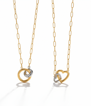 The Micheala Mixed Metal Necklaces - Nina Kane Jewellery