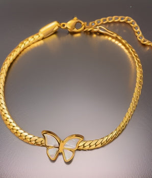 Bobbie Butterfly Braceletv / 18K Gold Plated - Nina Kane Jewellery