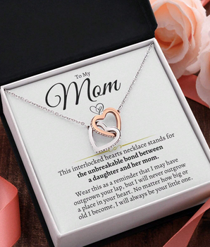 "To my Mum" Double Heart Necklaces / Stainless Steel - Nina Kane Jewellery