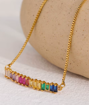 The Rainbow Slider Bracelet / 18K Gold Plated - Nina Kane Jewellery