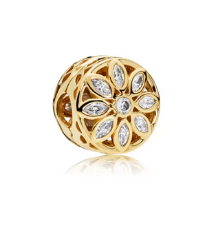 The Crystal Flower Spacer Charm / 925 Srerling Silver - Nina Kane Jewellery