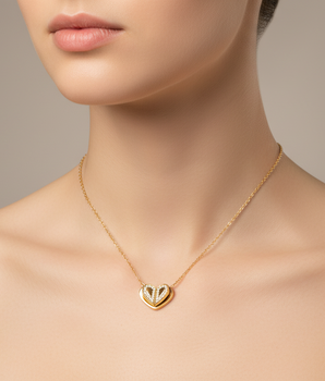 The Fluttering Hearts Necklace - Nina Kane Jewellery
