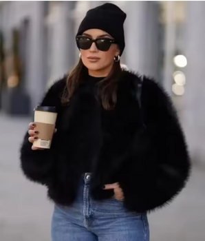 The Lila Fluffy Faux Fur Coat - Nina Kane Jewellery