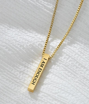 Kelly "I AM ENOUGH" Necklaces / Stainless Steel - Nina Kane Jewellery