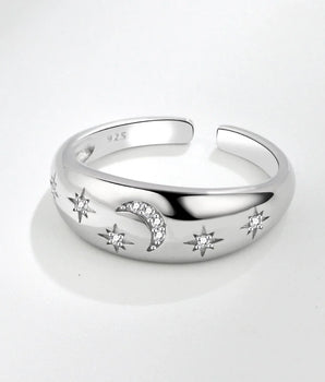 Jules Stars & Moon Rings / 925 Sterling Silver - Nina Kane Jewellery