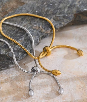 The Helena Slider Bracelets / 18K Gold Plated