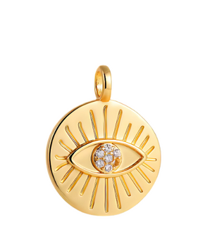 Solara Protection Necklace Charm / Stainless Steel - Nina Kane Jewellery