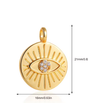 Solara Protection Necklace Charm / Stainless Steel - Nina Kane Jewellery