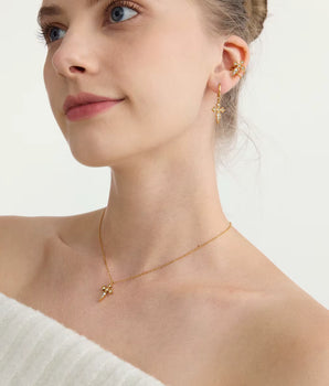 The Juliet Cross Necklace / 18K Gold Plated