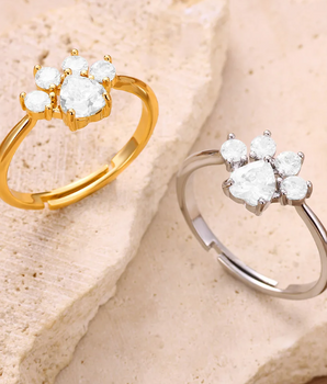 Carmella Adjustable Paw Rings / 18K Gold Plated - Nina Kane Jewellery
