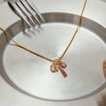 The Pink Charm Necklace / 18K Gold Plated view 7