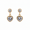 The Florence Drop Heart Studs view 1