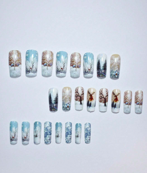 A Winter Story Press on Nails / 24 Pack - Nina Kane Jewellery