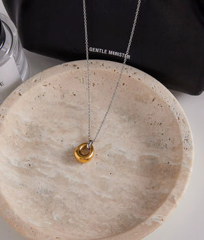 The Donatella Mixed Metal Necklace / 18K Gold Plated