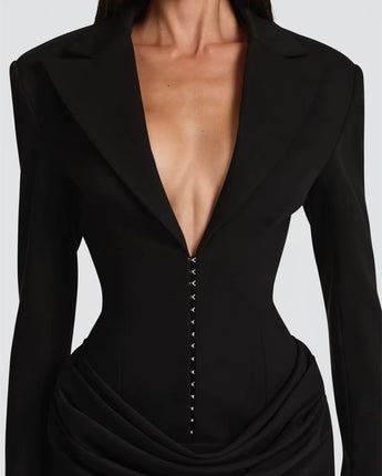 The Grace Ruched Mini Dress - Nina Kane Jewellery