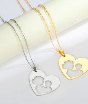Mother & Baby Cut Out Necklaces / 18K Gold Plated - Nina Kane Jewellery