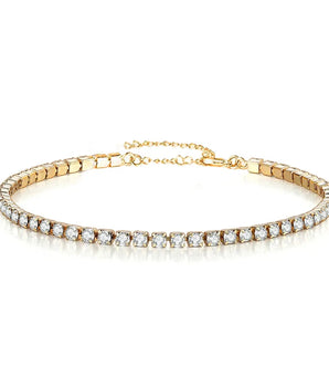 Cassie Gold Tennis Bracelet / Stainless Steel - Nina Kane Jewellery
