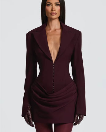 The Grace Ruched Mini Dress - Nina Kane Jewellery