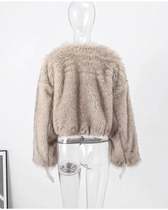 The Lila Fluffy Faux Fur Coat - Nina Kane Jewellery