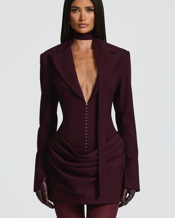 The Grace Ruched Mini Dress - Nina Kane Jewellery