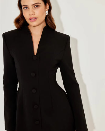 The Sophie Buttoned Mini Dress - Nina Kane Jewellery