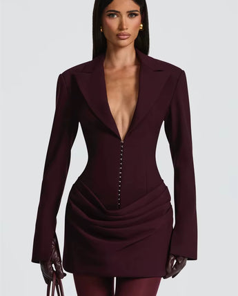 The Grace Ruched Mini Dress - Nina Kane Jewellery