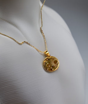 Sun & Moon Medallion / 18K Gold Plated - Nina Kane Jewellery