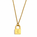 Signature Lock Initial Necklace view 7