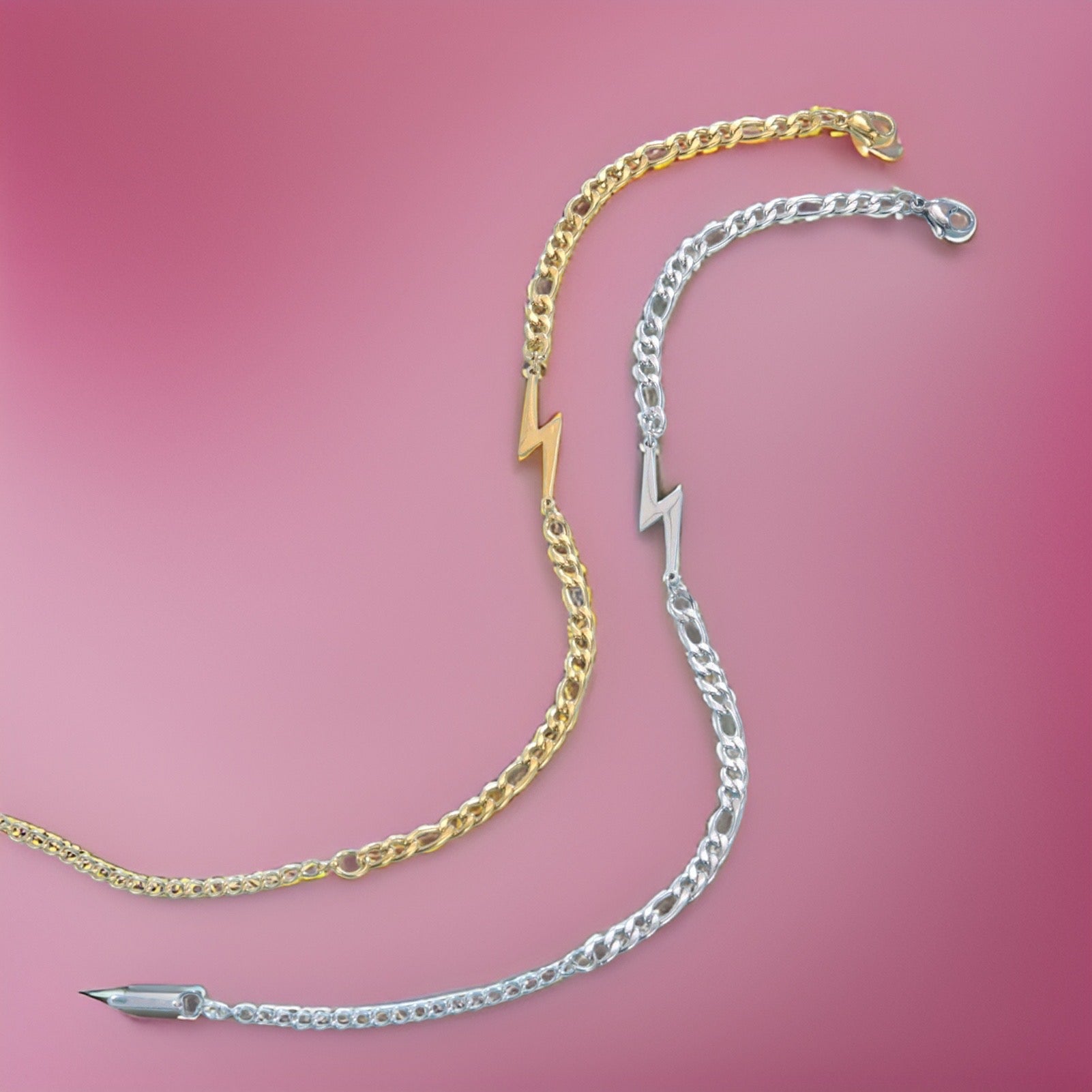 Priya Lightening Bracelets / Stainless Steel - Nina Kane Jewellery