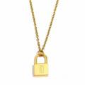 Signature Lock Initial Necklace view 8