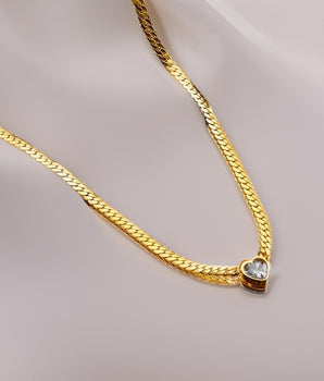 JoJo Chunky Heart Pendants / 18K Gold Plated - Nina Kane Jewellery