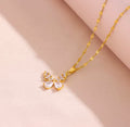Khloe Crystal Butterfly Necklace view 3