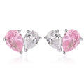 Heart Shaped Crystal Earrings view 1