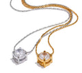 Dainty Solitaire Gemstone Necklace view 4