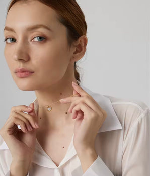 Bianca Shell Inlaid Heart Necklace - Nina Kane Jewellery