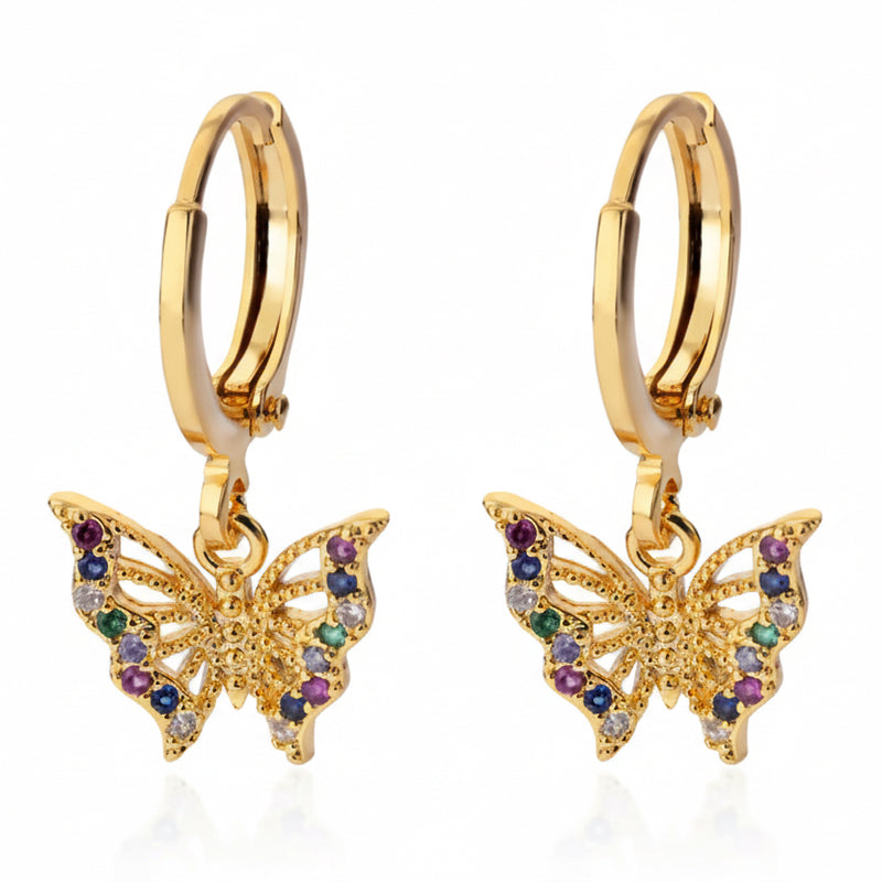 Briar Butterfly Hoop Earrings