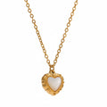 Bianca Shell Inlaid Heart Necklace view 1