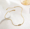 Elianne Herringbone Diamond Necklace view 4