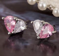 Heart Shaped Crystal Earrings view 2