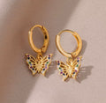 Briar Butterfly Hoop Earrings view 2