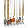 Hecate Oil Drip Tarot Card Necklaces view 1