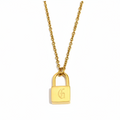 Signature Lock Initial Necklace view 11