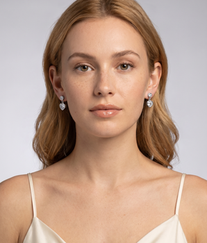 The Florence Drop Heart Studs - Nina Kane Jewellery