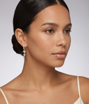 The Heart Drop Huggies - Nina Kane Jewellery