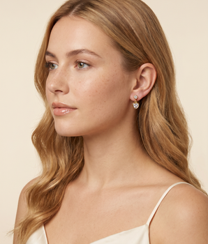 The Florence Drop Heart Studs - Nina Kane Jewellery