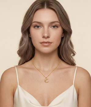 The Golden Moon Necklace - Nina Kane Jewellery