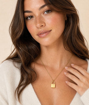 Signature Lock Initial Necklace