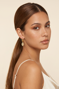 The Hamsa Hand Huggie Earrings view 4