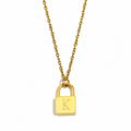 Signature Lock Initial Necklace view 15